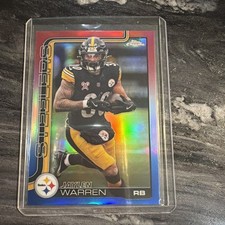 2025 Topps Chrome Football Jaylen Warren Red White Blue Refractor #253 Steelers