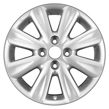 For Toyota Yaris 09-12 Alloy Factory Wheel 8 I-spoke Silver 15x5.5 Alloy Factory For Toyota Yaris 09-12 Alloy Factory Wheel 8 I-spoke Silver 15x5.5 Alloy Factory