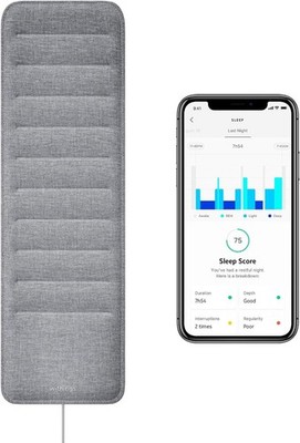 Withings WSM02ALLUS Sleep Tracking Mat with Heart Rate - Gray