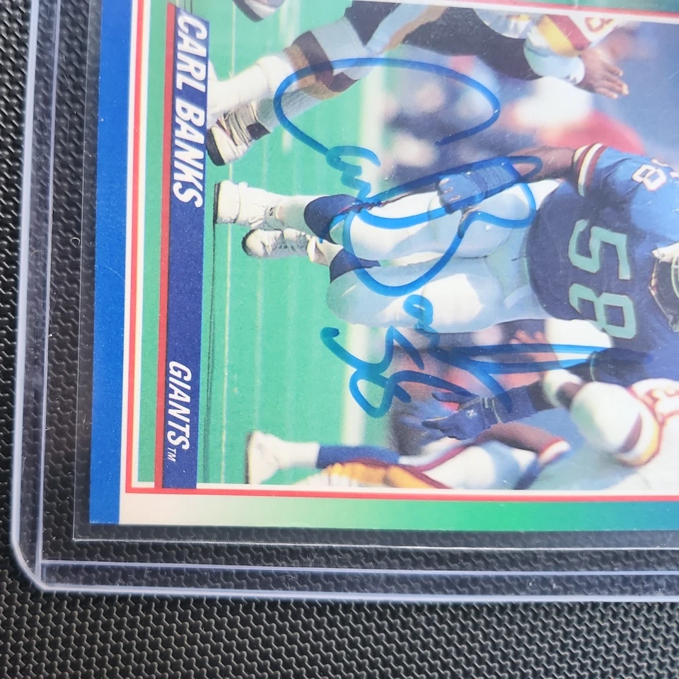 1990 Score # 91 Carl Banks Autograph Signed Auto Card (M2) New York Giants - Image 3 of 4