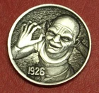 HOBO Buffalo Nickel Lord of the Rings Gollum Real US Nickel