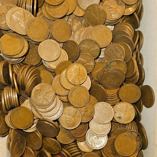 GOOD CONDITION 1 FULL POUND OF WHEATS FULL POUND OF WHEAT PENNYS WHEAT BY THE LB