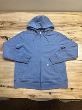 Carhartt 102788 Women's Blue Heather Clarksburg Full Zip Hoodie Size Medium