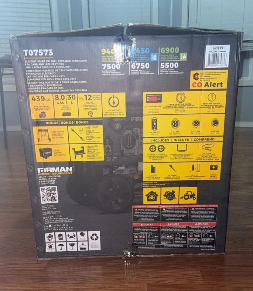 Genorador Firman T07573 nuevo. Lo compramos, caja abierta nunca usada. Foto 4 de 4