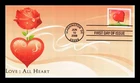 US COVER LOVE ALL HEART FIRST DAY ISSUE FLEETWOOD