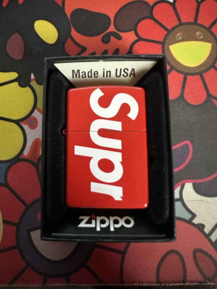 Supreme Zippo Red Box Logo Lighter 2020 Authentic With Box Supreme Zippo Red Box Logo Lighter 2020 Authentic With Box