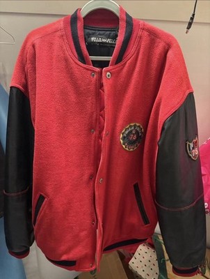 Pelle Pelle Red and Black Varsity Jacket Size Large Used In Great Condition.