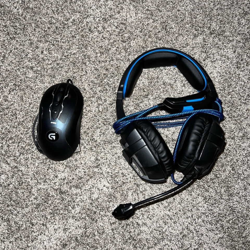 Logitech G400s 8 Botones Óptico Gaming Entrada Lineal Directa Mouse y SA807 HP’s Foto 2 de 4