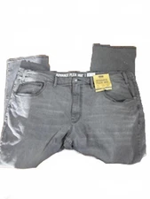 The Foundry Men's Athletic Fit Grey Jeans Size 48x29