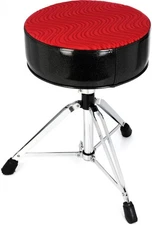 Pork Pie Percussion Round Drum Throne - Black Sparkle with Red Swirl