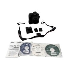 Canon EOS Rebel T7 Digital Camera Black W/ 18-55mm Lens Battery Grip 3 Batteries