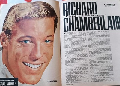Richard Chamberlain Photoplay Artikel von 1963 komplette Zeitschrift ! SELTEN !