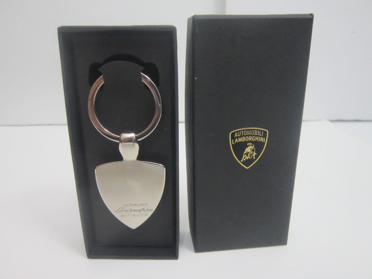 OEM Lamborghini Silver Shield Key Ring Key Holder New in Box | eBay