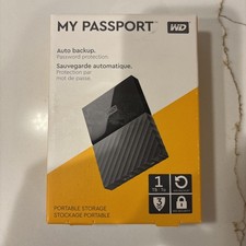 Western Digital My Passport 1TB 5400RPM Portable External HDD - Black