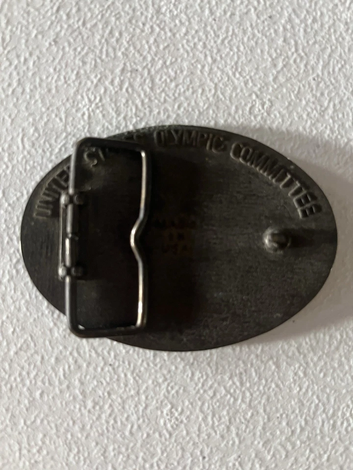 VTG 1984 Los Angeles Olympics Brass Belt Buckle Made In USA Rare - Image 3 of 3