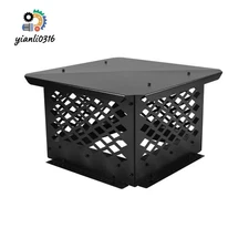 14" x 14" Outside Chimney Cap Flue Caps Windproof Fireplace Chimney Cover Black