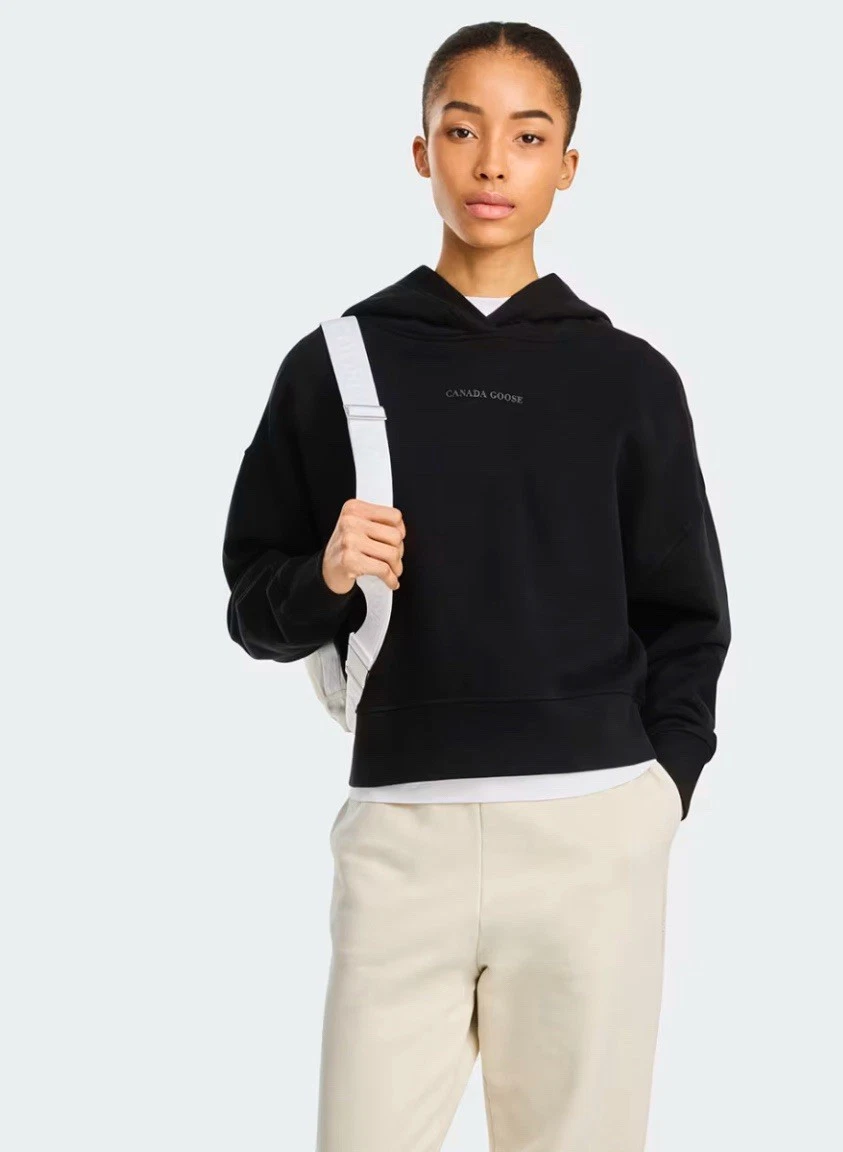 Canada Goose Felpa Donna Nera Muskoka Relaxed XS Nuova Con Etichetta