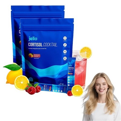 Jello Cortisol Cocktail Pulver Sticks natürlich Cortisol senken für Entspannung