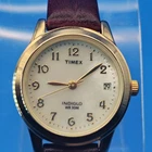 Vintage Timex Indiglo Date Mother of Pearl 25mm Women's Quartz Watch Size 5-6.5