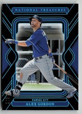 2025 Panini National Treasures #47 Alex Gordon Midnight FOTL /5 Royals JS