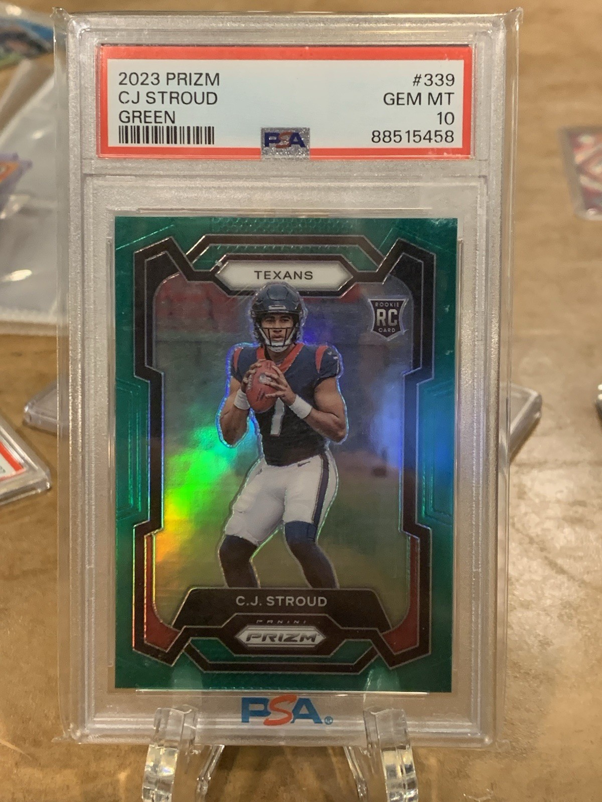 CJ Stroud 2023 Prizm Green #339 (RC) PSA GEM Mint 10