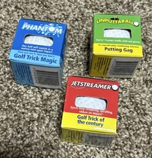3x Trick Golf Balls / Novelty Gag Gifts - Trick Golfball Company New Sealed Lot