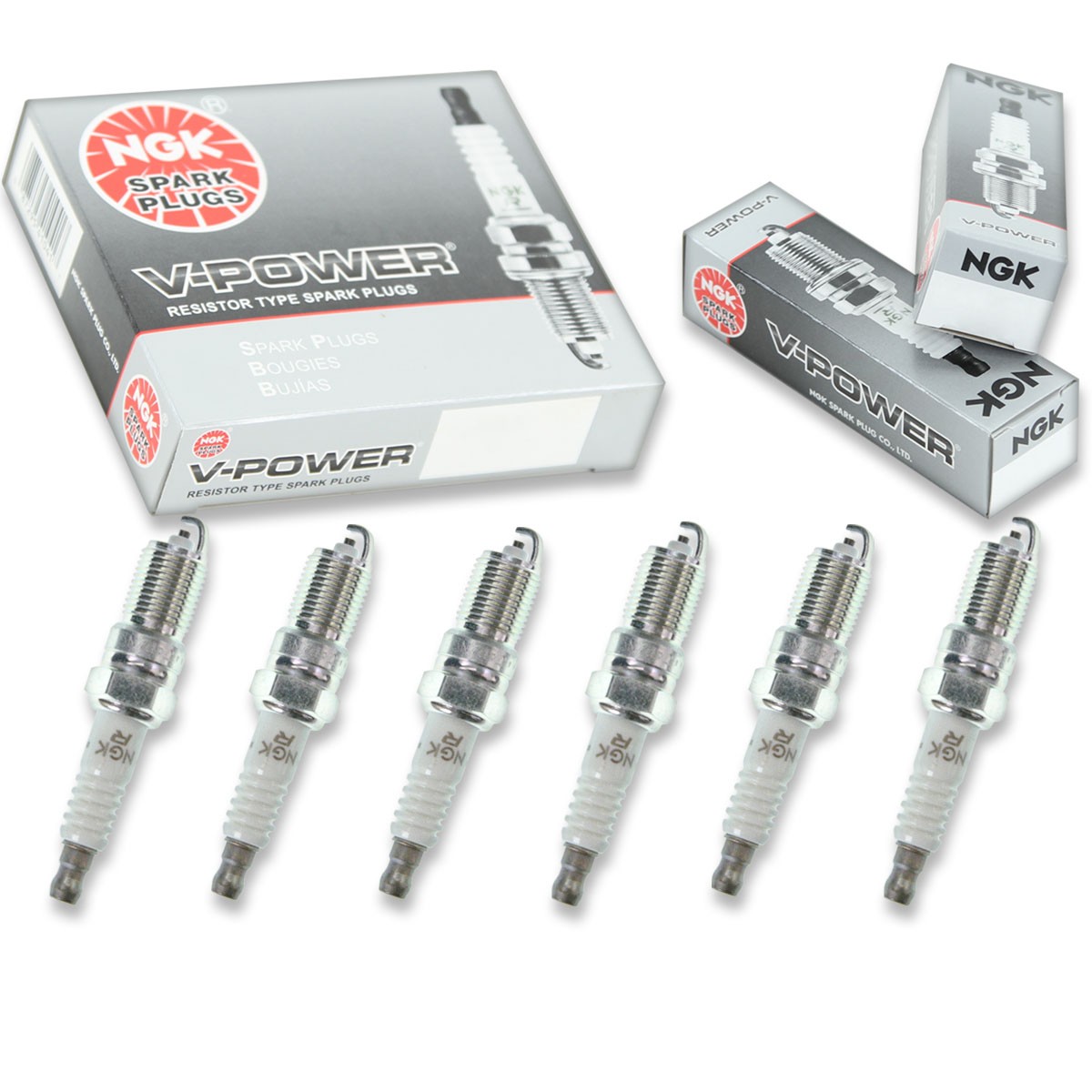 6 pcs NGK V-Power Spark Plugs for 1992-2004 Oldsmobile Silhouette 3.4L 3.8L uf