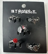 My Chemical Romance 5 Ring Set NEW OFFICIAL MCR MERCH