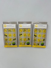 3-Pack New Wilton Emoji Icing cake Decorations &ndash;Fun Cake & Cupcake Toppers