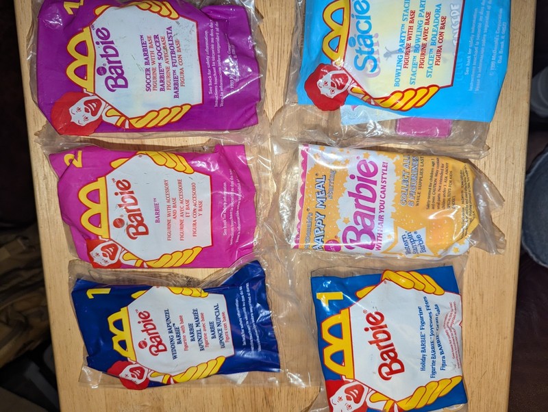 McDonald's Barbie Happy Meal Toys Lot of 6 Sealed Vintage 