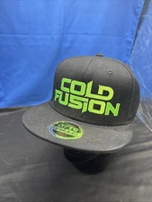 Otto Cold Fusion Hat NEW Patch Raised Sewn Lime Green Black Since 1983 Vintage