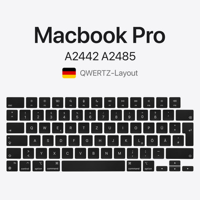 Taste für MacBook Pro 2021 M1 Pro Max A2442 A2485 DE-Layout QWERTZ Scharnier