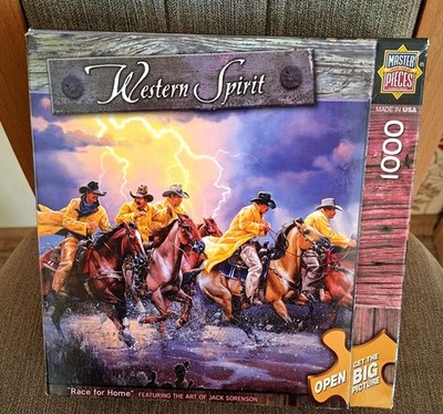 Master Pieces Puzzle ''Race for home'' (Cowboys) Western Spirit