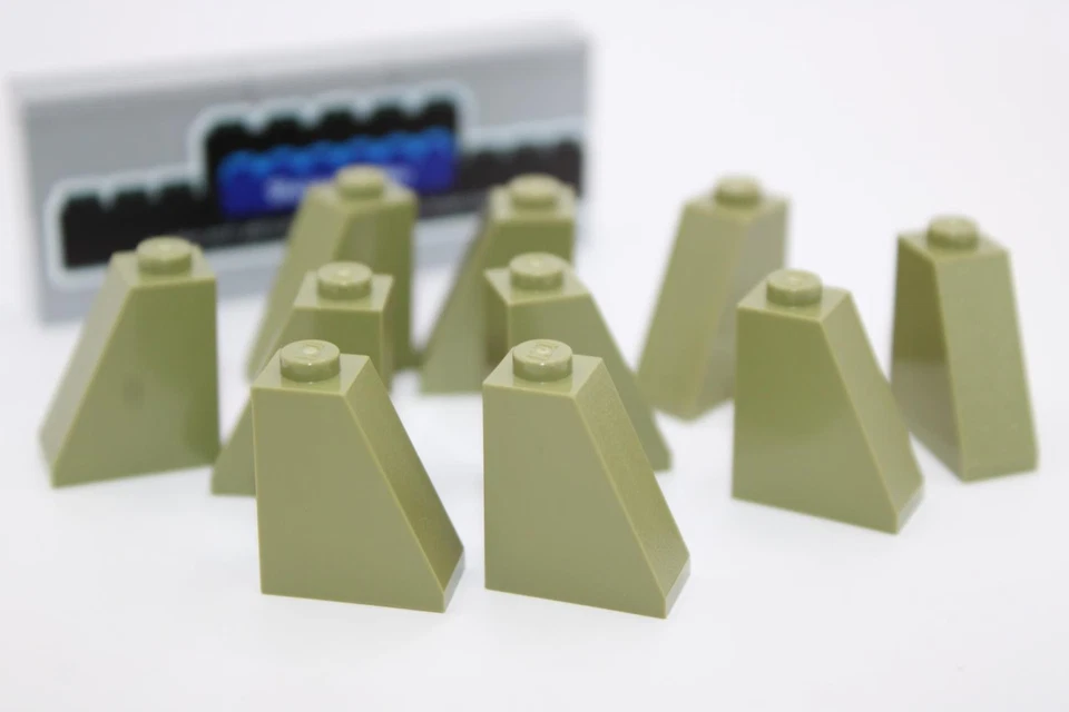 Lego (c) 10x Dachstein 2x1x2 oliv grün - olive green - 60481 - Slope - Classic - Bild 1 von 1