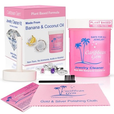 Caribbean Gem Jewelry Cleaner Solution For All Metal Jewelry - Highest Quality