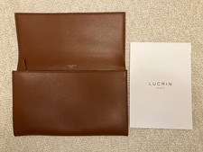 LUCRIN Geneva brown leather document pouch