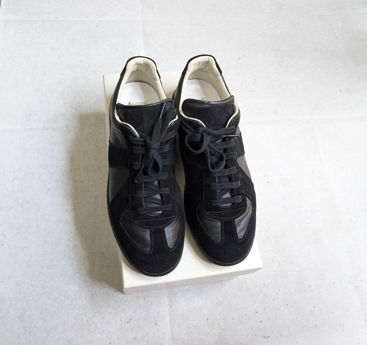 martin margiela 1995 アンクル　リスク　バンド　黒　レザー Maison Margiela GAT Sneakers Black Men 8.5 41.5 Suede Leather Low