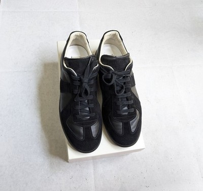 Maison Margiela 黒 スエード スニーカー Maison Margiela GAT Sneakers Black Men 8.5 41.5 Suede Leather Low