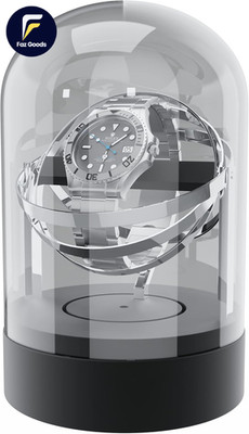 Orbit Watch Winder Single Automatic Watch Winder with Glass Display Cover Quiet