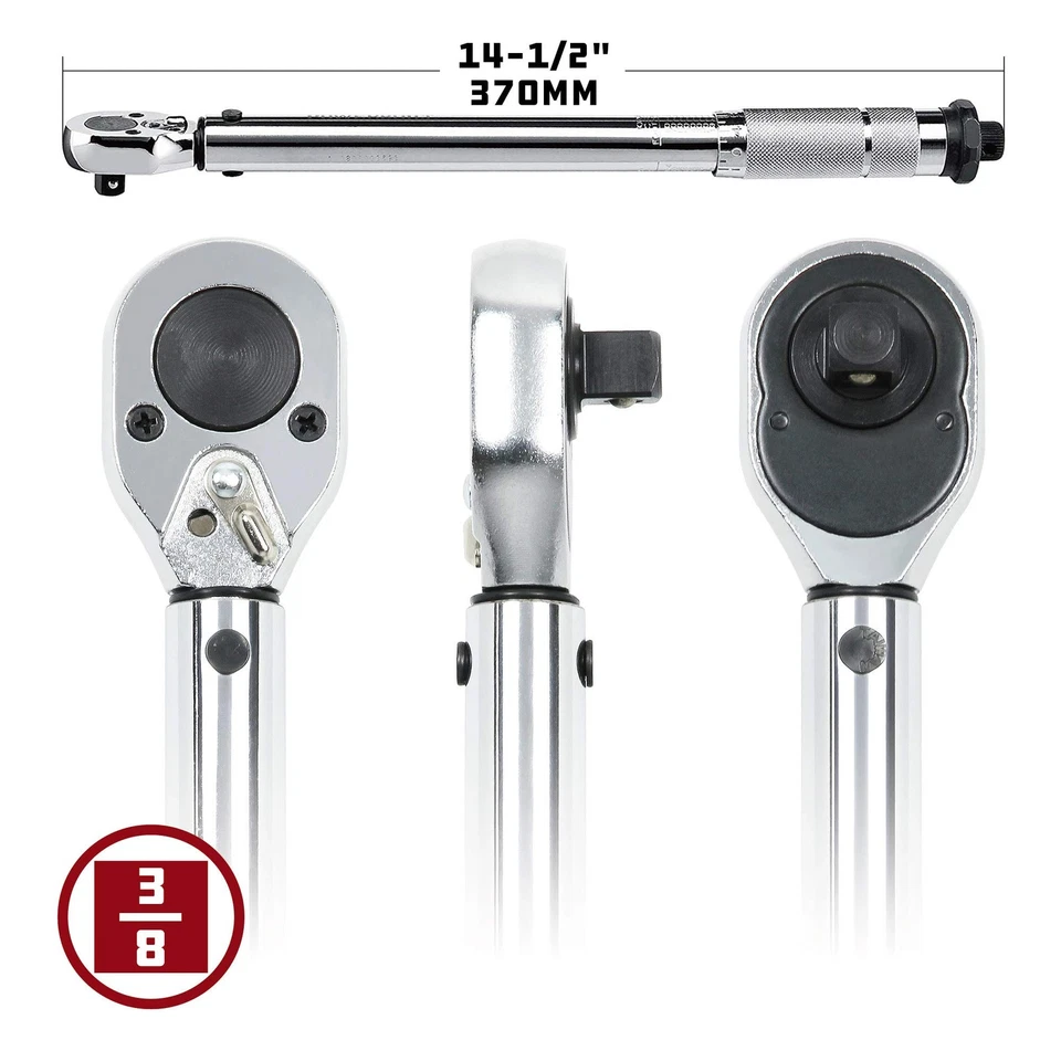 Powerbuilt 3/8-Inch Micrometer Torque Wrench, 5-80 Foot/Pounds and 0.7-11.2 M... - Image 3 of 4