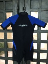 HO SPORTS Wetsuit Junior 14 Blue Black Shorty Neoprene Youth Fits 5'4" 120 Pound