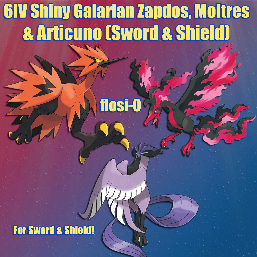 6IV Shiny Galarian Articuno Pokemon Scarlet and Violet