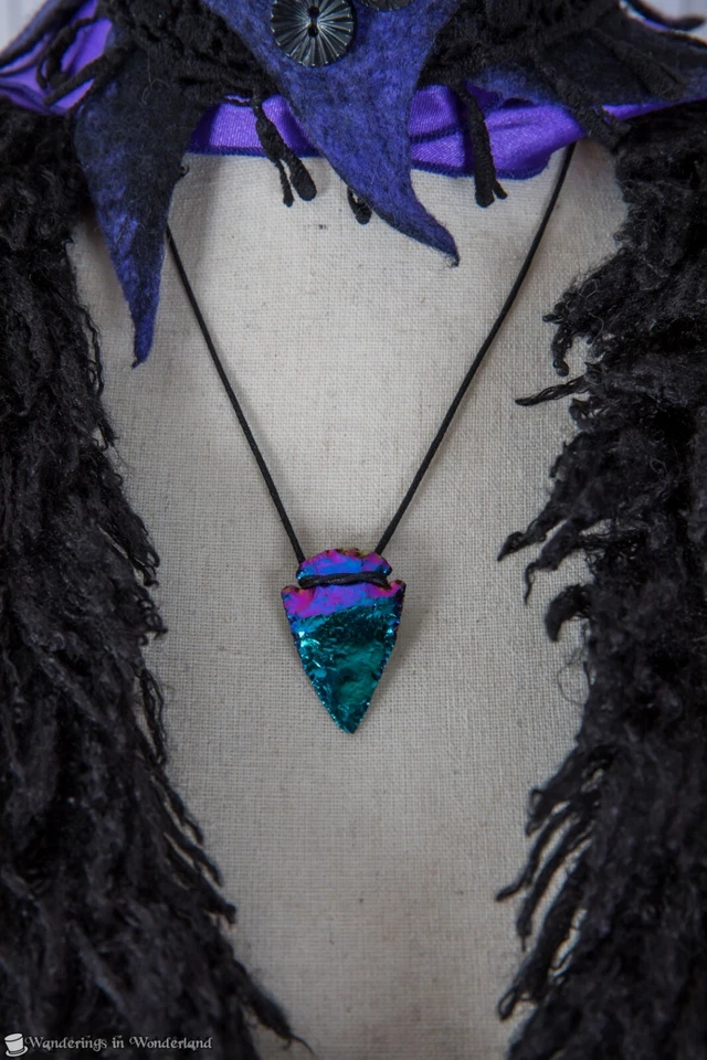 Conjunto de accesorios de fieltro púrpura de hadas lana Fae Festival Faire Disfraz Renacimiento Foto 3 de 4