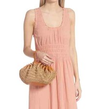 Simon Miller Straw Scrunch Bag New 
