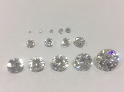 Cubic Zirconia Loose Stone ROUND shape crystal gem CLEAR x1 x5 x10