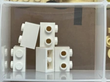 LEGO Parts - White Brick, Modified 1 x 2 with Studs on 1 Side - No 11211 - QTY 5
