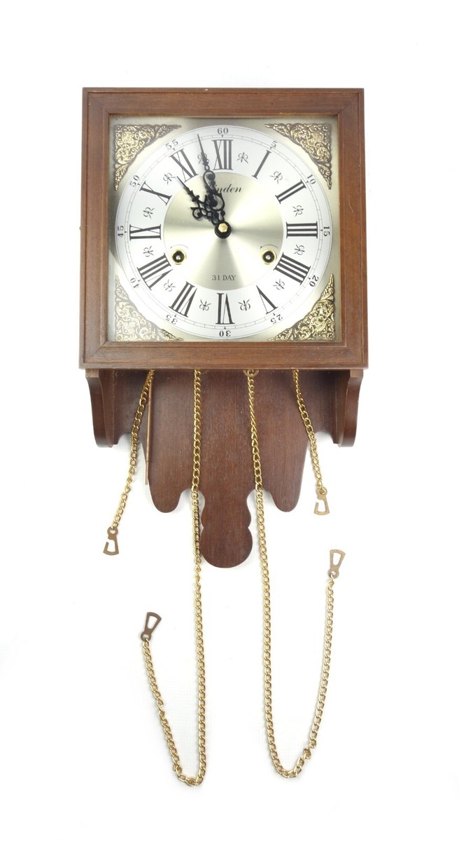 Vintage Linden 31-Day Wall Clock No. 8054B Made in Japan Untested