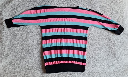 H&M Girls Long Sleeve Top Pink, Black & Blue Age 10-12 Years Very Good Condition - Picture 2 of 11
