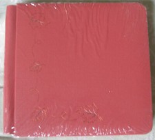 Creative Memories 7x7 Red Scrapbook Album with Foil Fall Leaf Trim