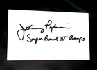 JOHNNY ROBINSON added "SUPER BOWL IV CHAMPS" SIGNED AUTOGRAPHED INDEX CARD 3X5